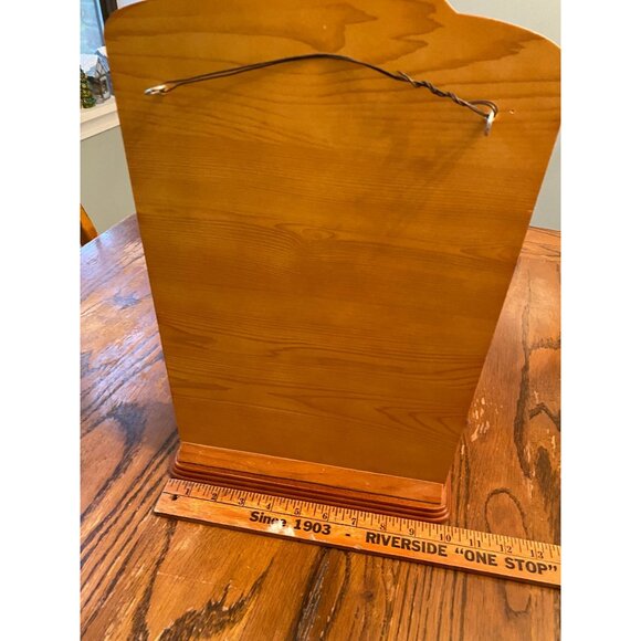 Cherished Teddies Wooden Display Shelf With Heart Accent & Wall Hanging Wire 5-T - Picture 4 of 6